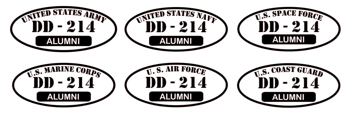 DD-214 Alumni Die Cut Vinyl Decal
