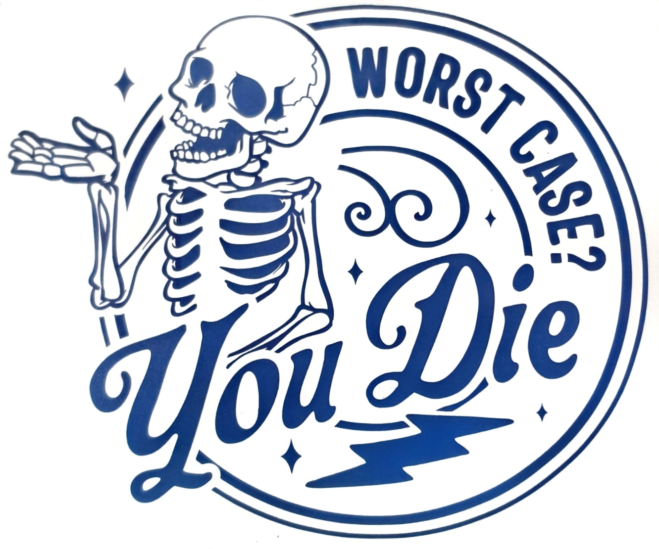 Worst Case, You Die Vinyl Decal